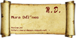 Mura Dénes névjegykártya