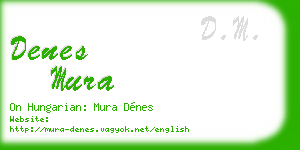 denes mura business card